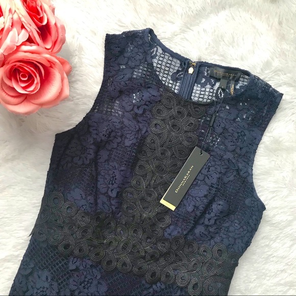SOLD- NWT DONNA KARAN dress lace dress a-line dress - Picture 3 of 8